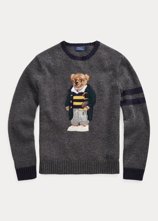 Sueter Polo Ralph Lauren Hombre Grises - Polo Bear Wool - VOYSD2680